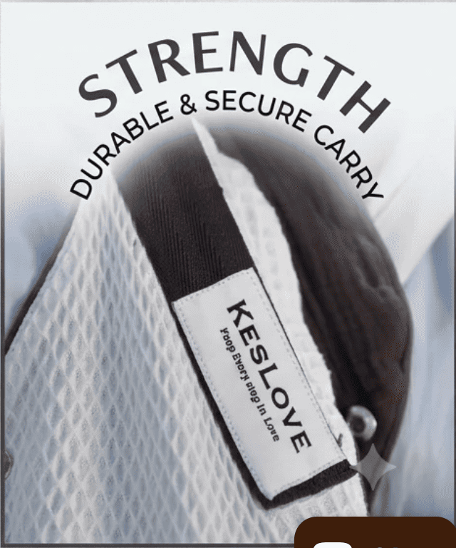 Durable and secure KESLOVE baby carrier featuring premium hardware and reinforced high-density stitching.